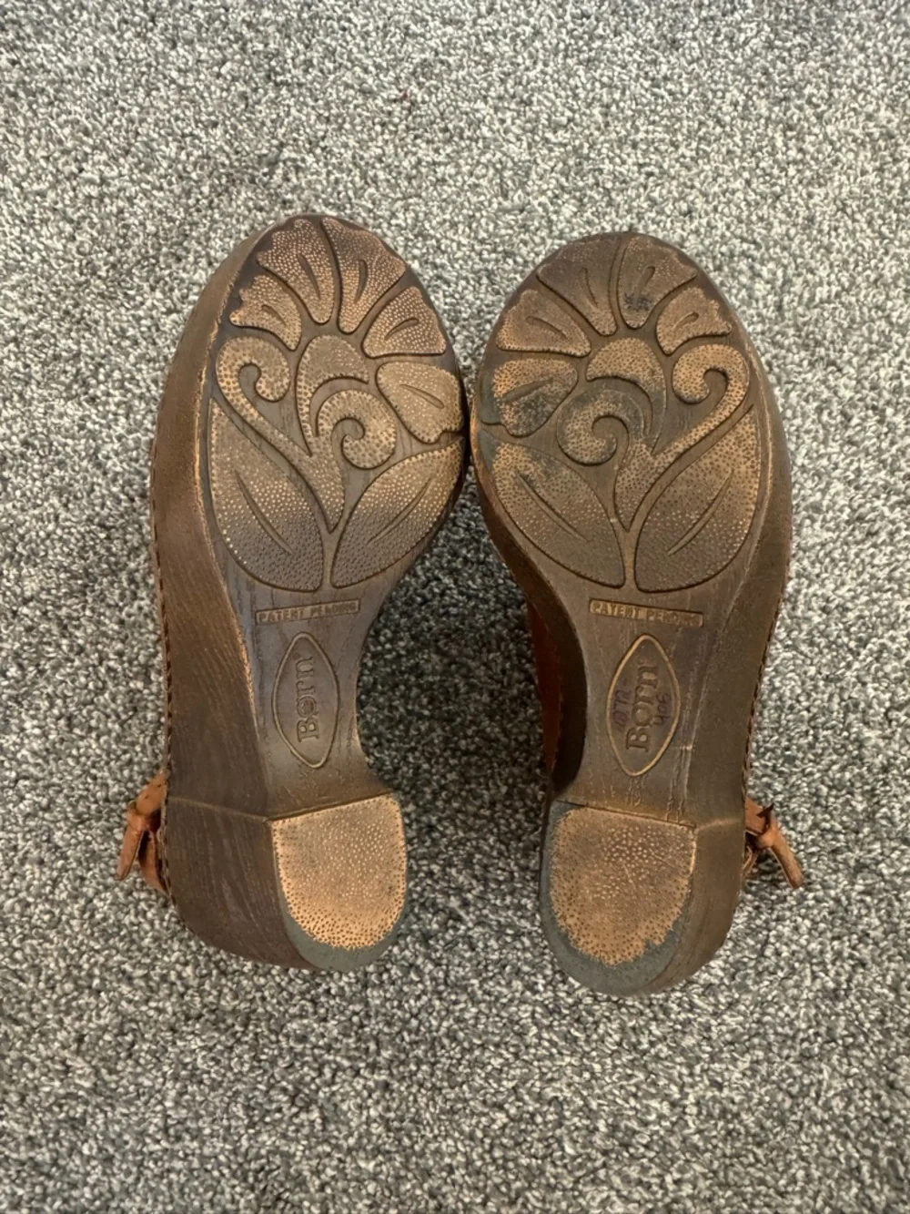 Born Flowers sling back clogs brown size 6 - Picture 4 of 5